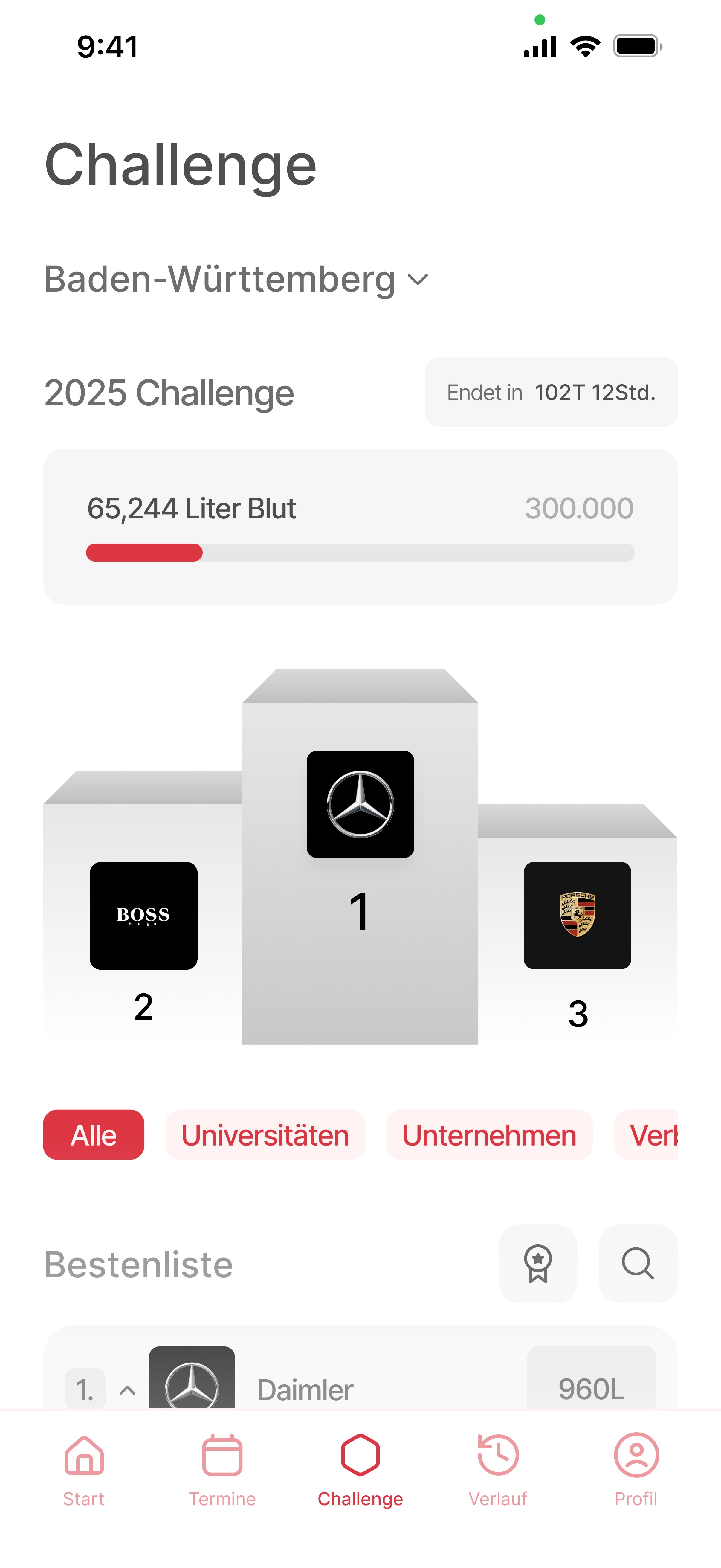 Pulse UI — collective challenges