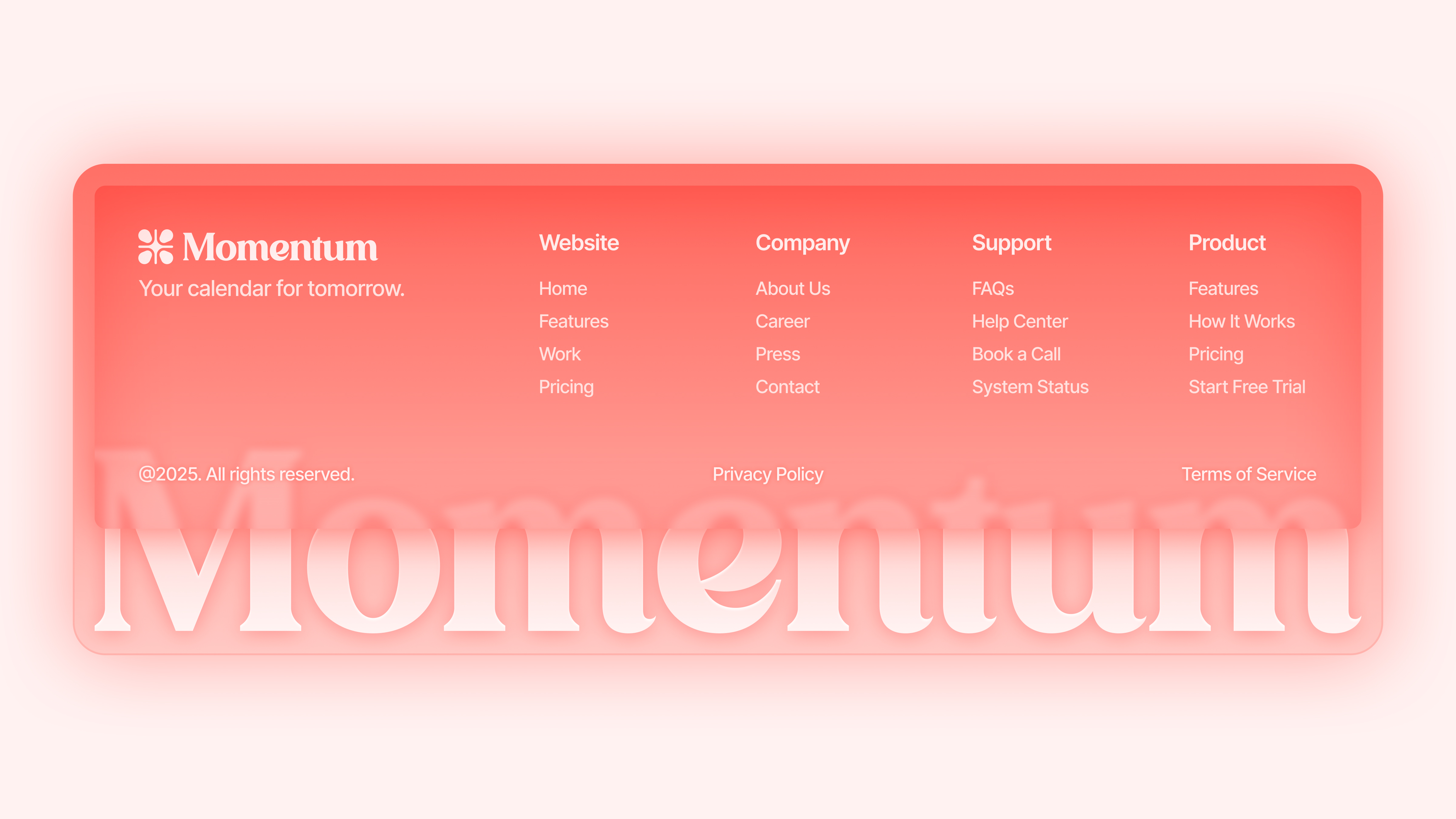 Momentum Footer